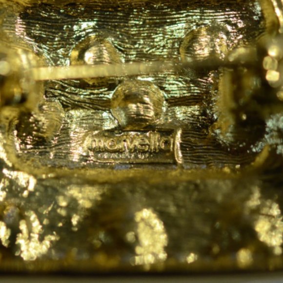 Vintage Marvella Quilted Handbag with Pearl Seeds Brooch Pin - Picture 2 of 5